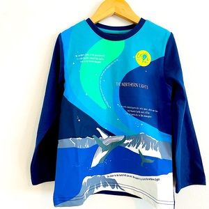 New Mini Boden Shirt, Glow In The Dark, Size 4Y-5Y, Navy